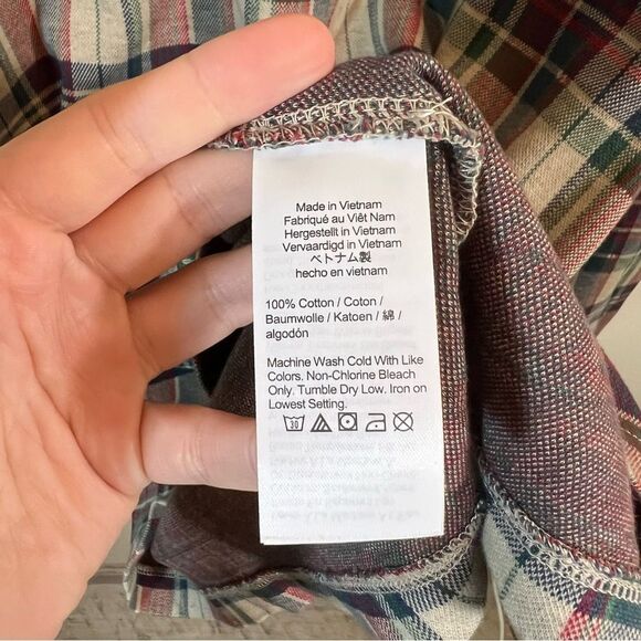 ✨ J. Crew Men’s Plaid Long Sleeve Polo Shirt Double Knit Jacquard Large Sweater - Picture 7 of 11